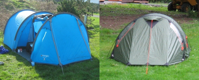 my old blue vango gamma 350 and the new equinox 350 tents